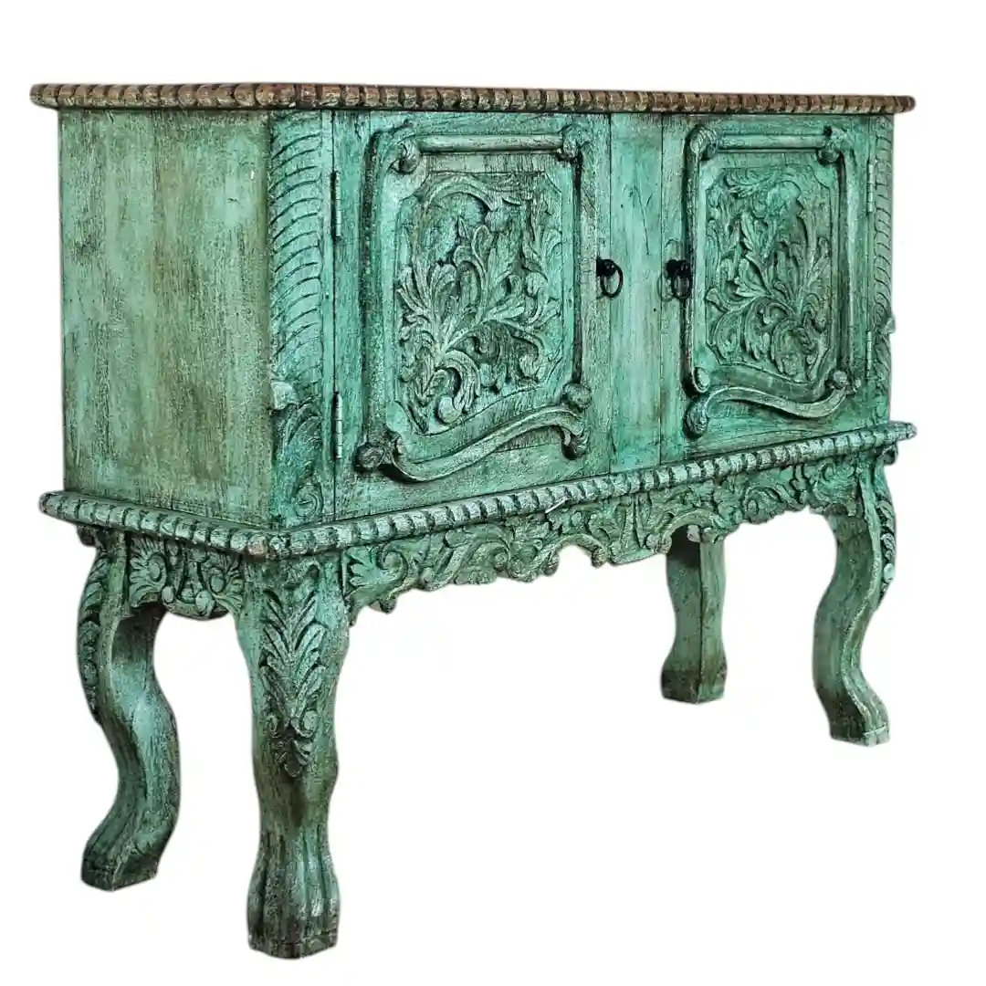 The Nilaya "Vayu" Carved Mango Console