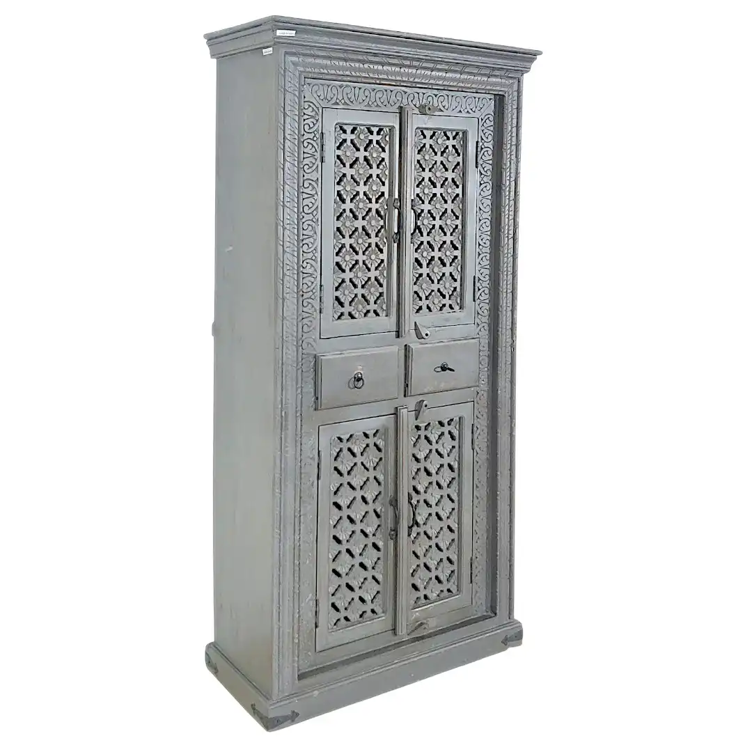 The Imperial Palace Hand-Carved Jali Cabinet