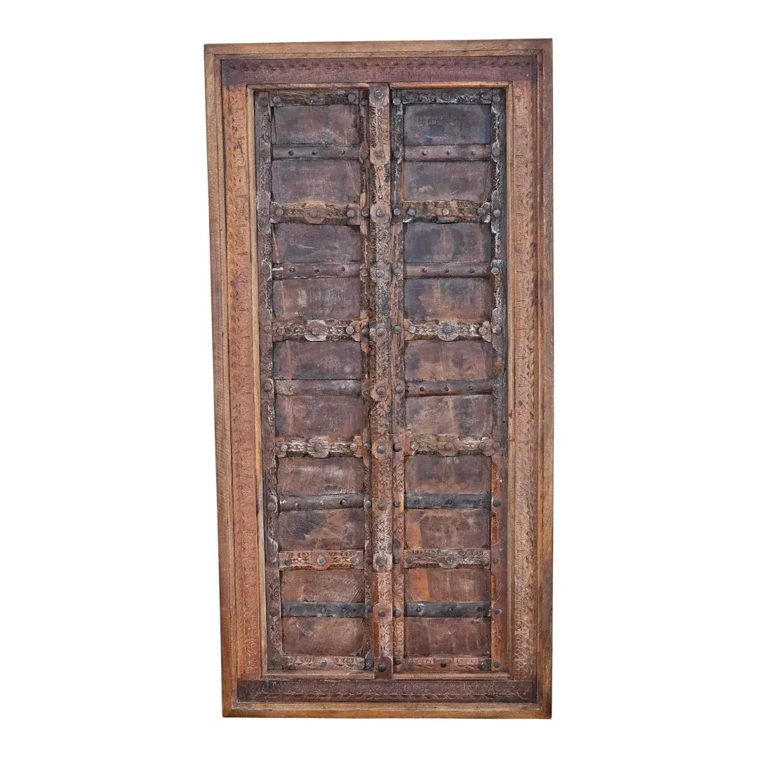 The Reclaimed Haveli Glass-Top Coffee Table