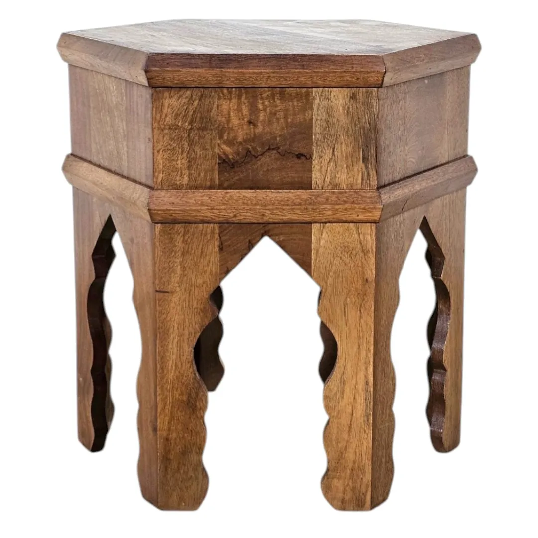 Al-Qasr Mughal Hand-Chiseled Pedestal