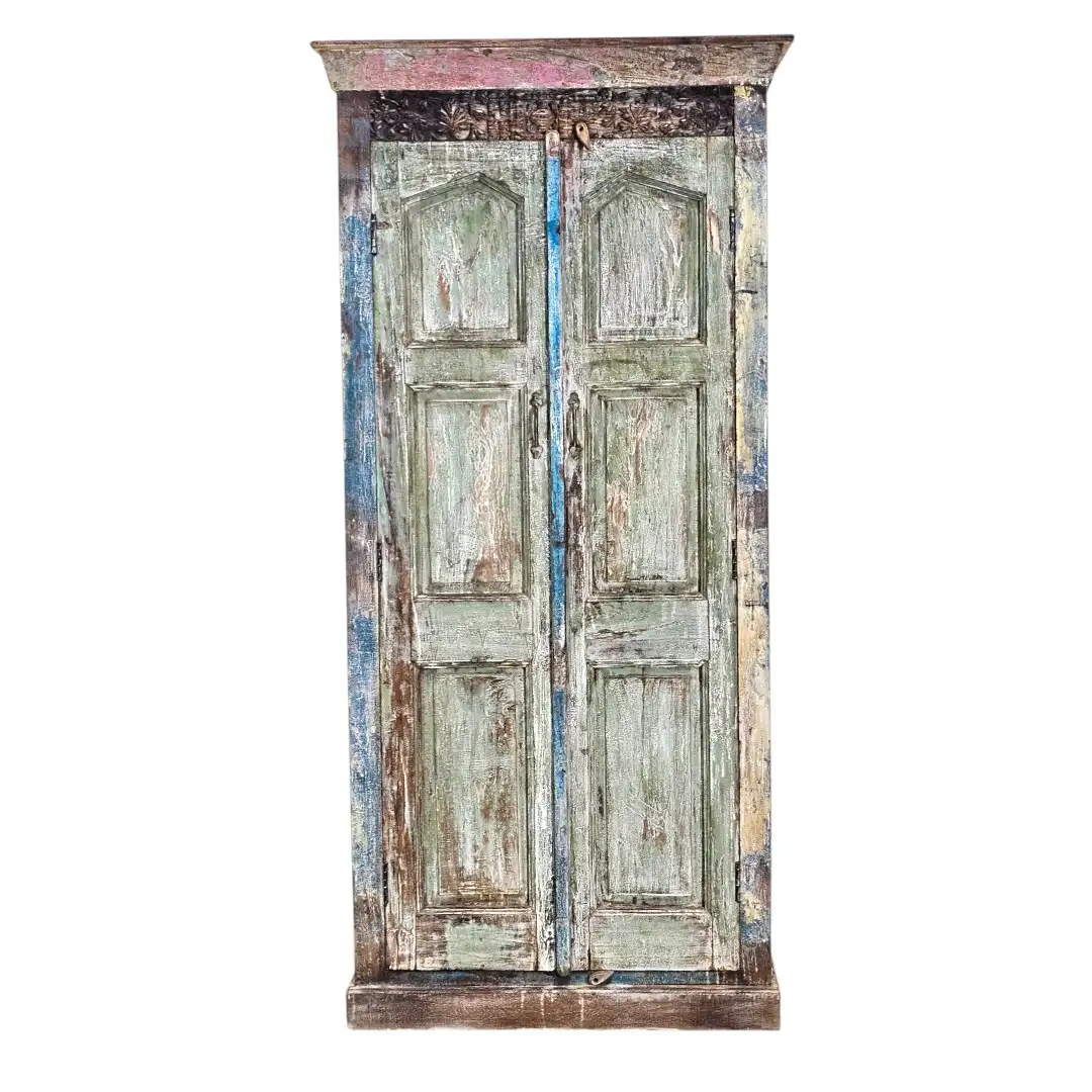 Al-Firoza Carved Reclaimed Wood Almari