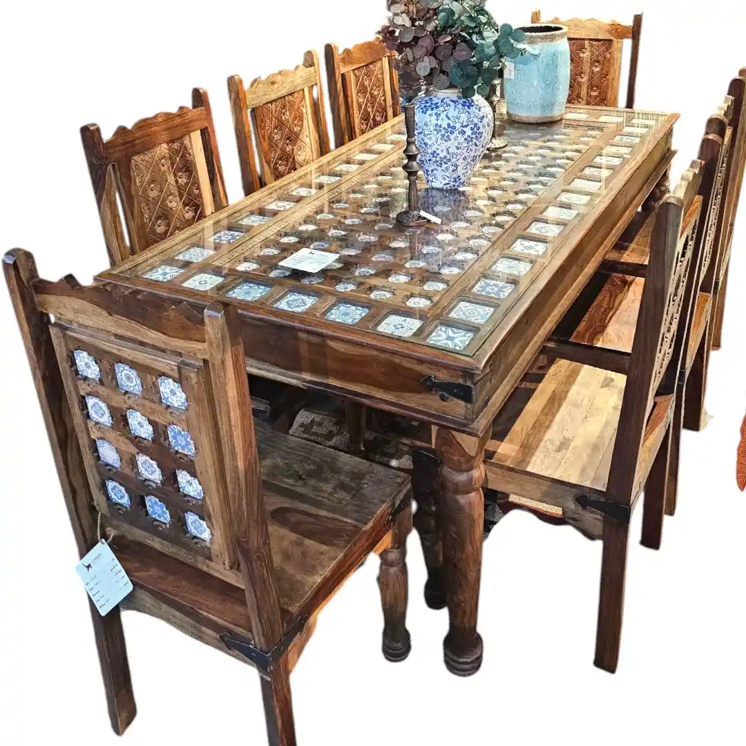 The Marigold & Azure Haveli Dining Table Set