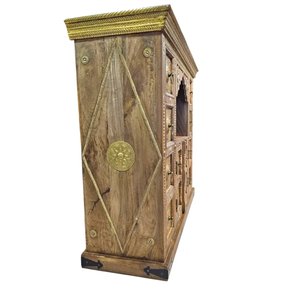 The Jodhpur Heritage Brass-Clad Credenza