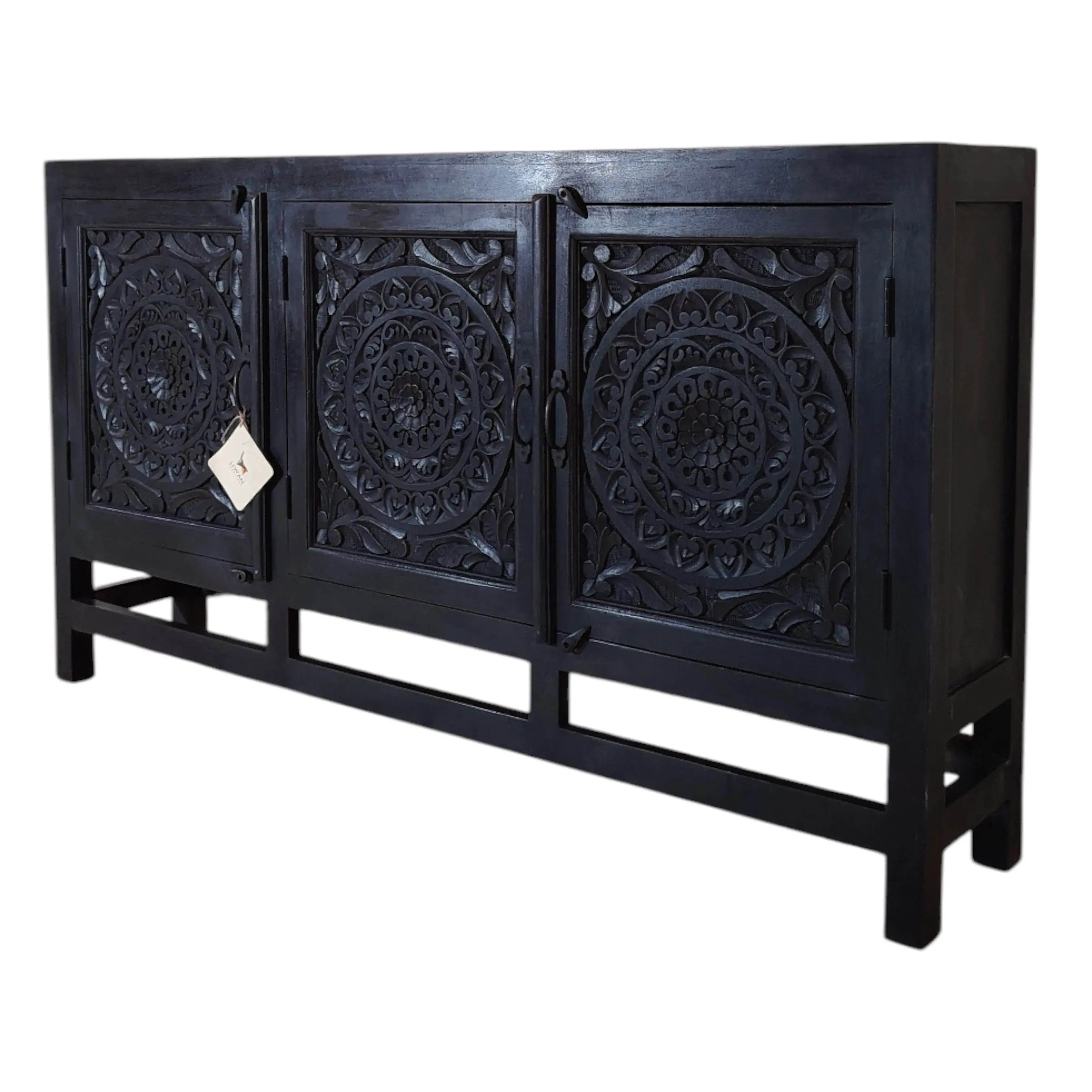 ZARA Hand-Carved Sideboard Black