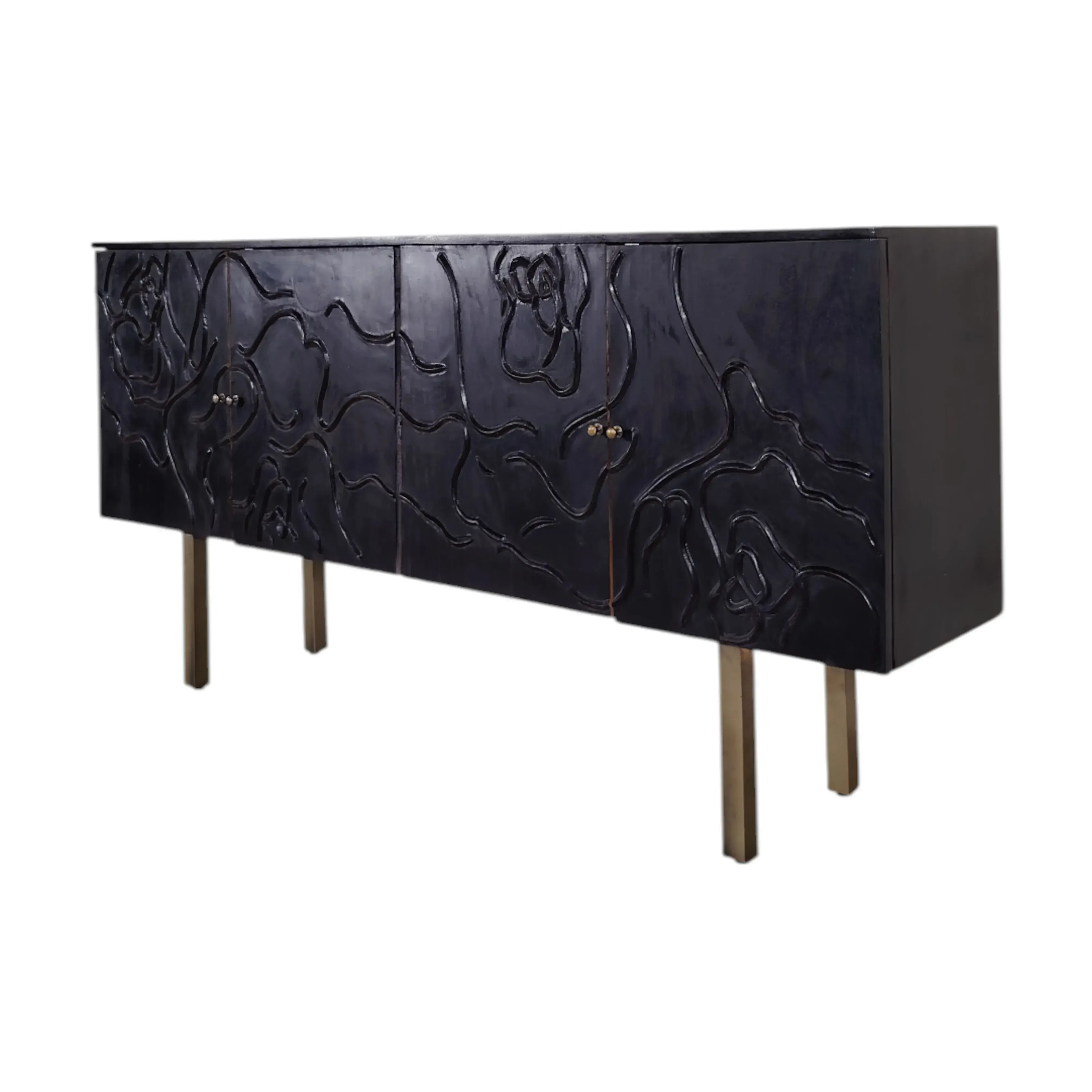 Patterned Sideboard Black