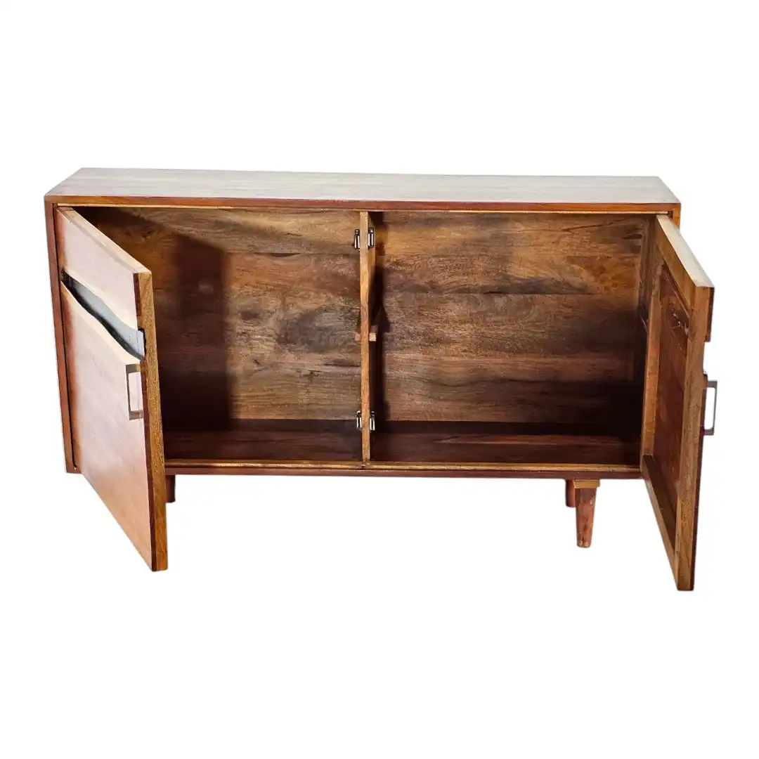 The Live Edge Acacia Media Sideboard / بوفيه ليف إيدج العصري من خشب الأكاسيا