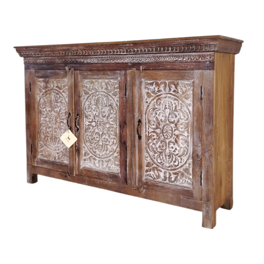 Carved Two-Tone Sideboard