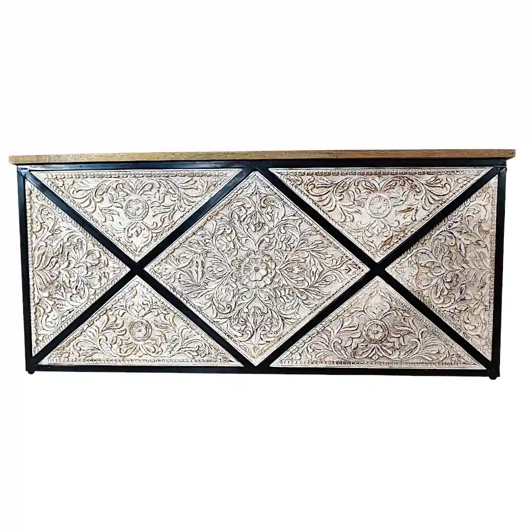 The Palladian Relief Hand-Carved Artisan Console