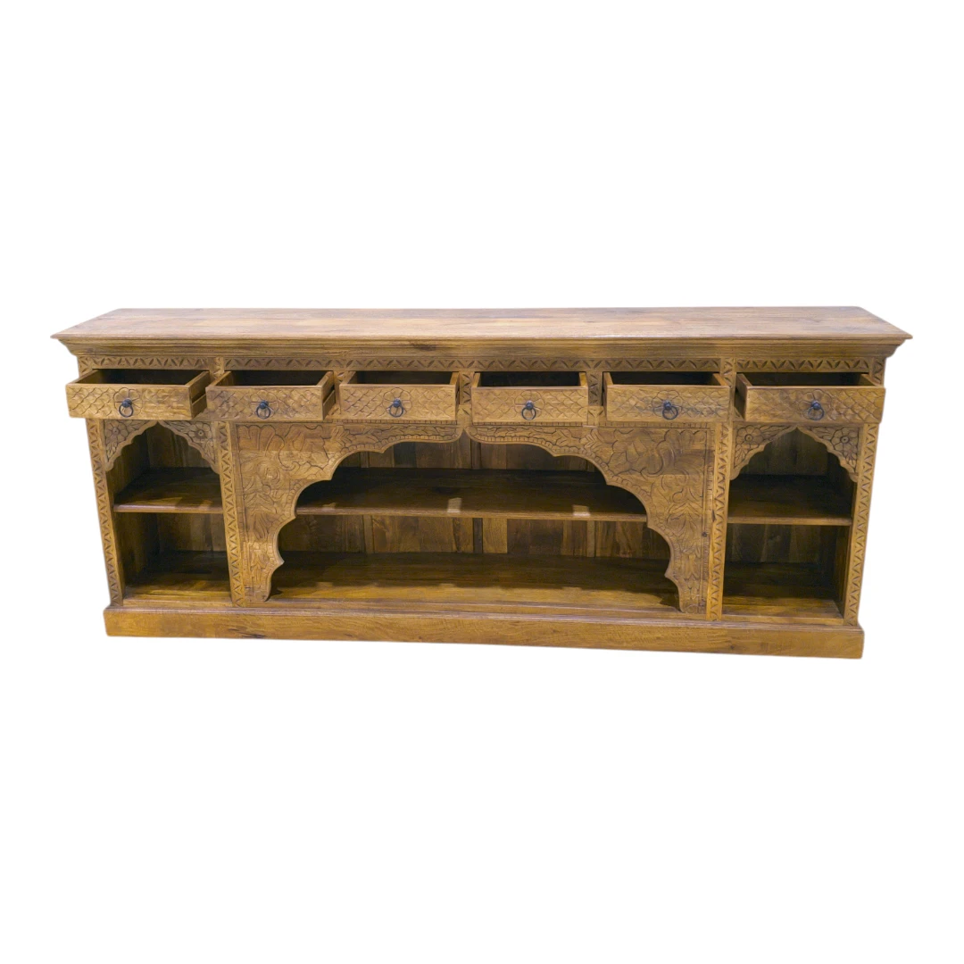 The Aura Carved Media Credenza