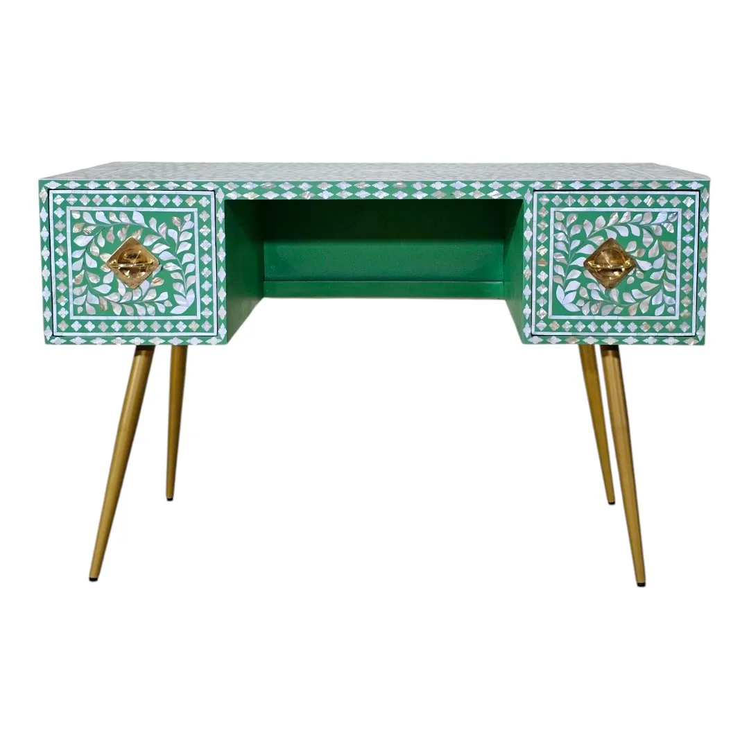 Jamilah Floral Shell Inlay Vanity Desk