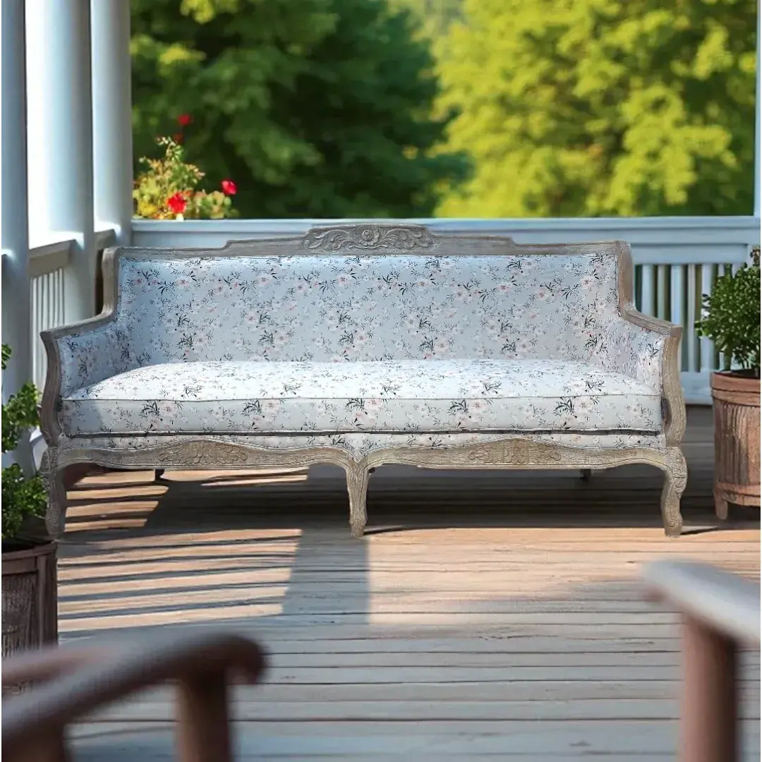 L’Amour Floral Hand Carved Sofa
