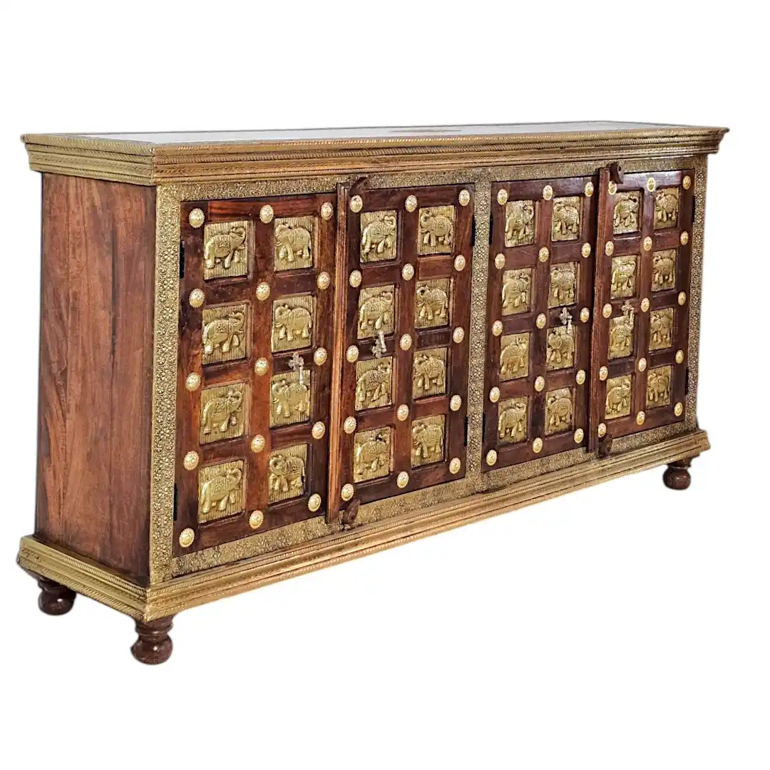 Maharaja Heritage Rosewood & Brass Sideboard | Aparador Maharaja Patrimonial