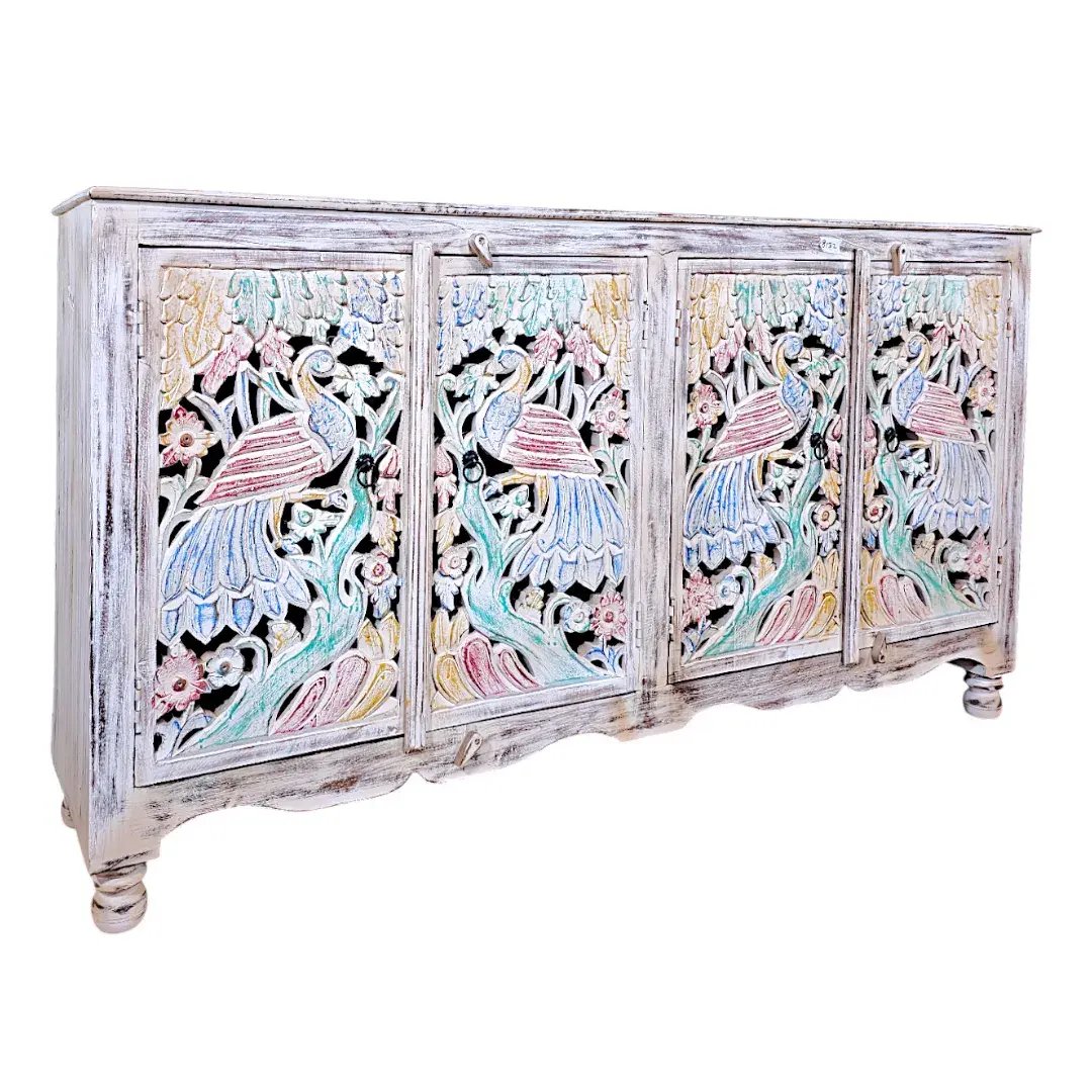 Peacock Garden Carved Buffet