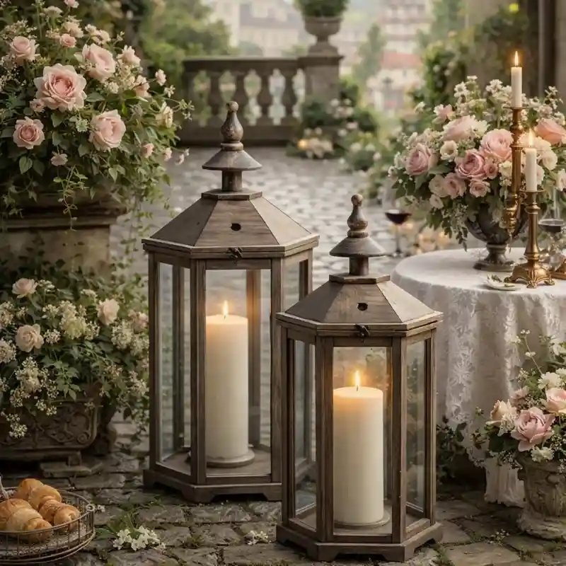 Graca Polygon Temple Garden Lanterns