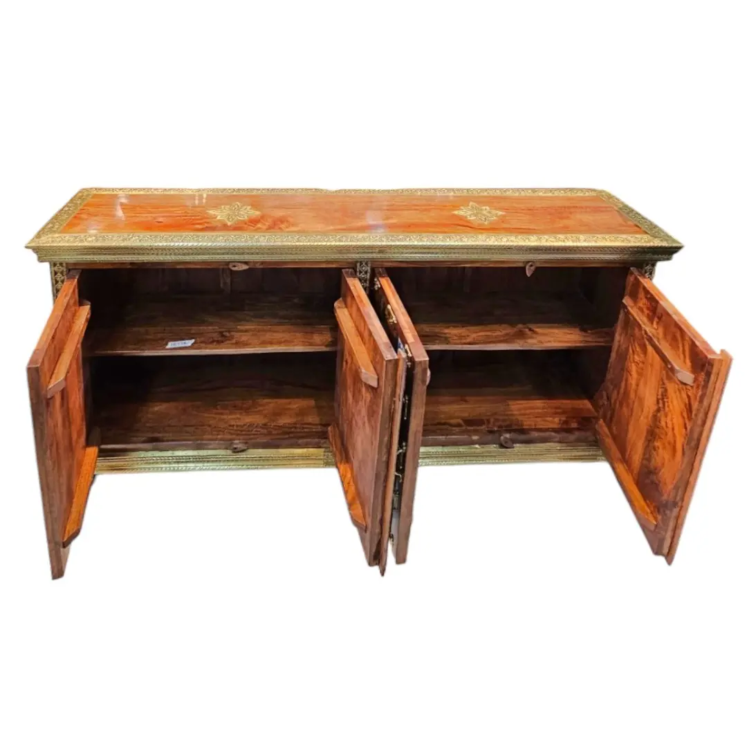 Rhys Hand-Carved Rosewood & Inlaid Tile Sideboard