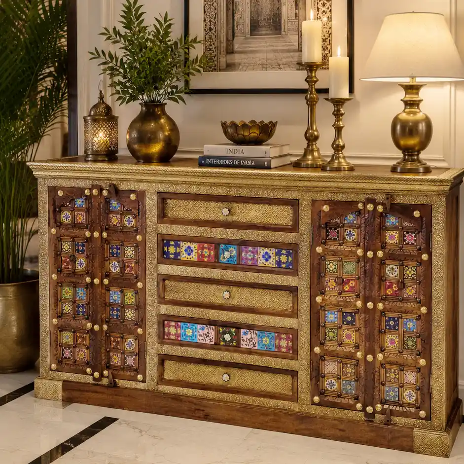 The Jahangir-e-Gulzar  Rosewood Credenza