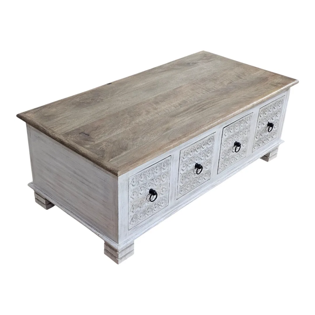 Yasmin Carved Coffee Table
