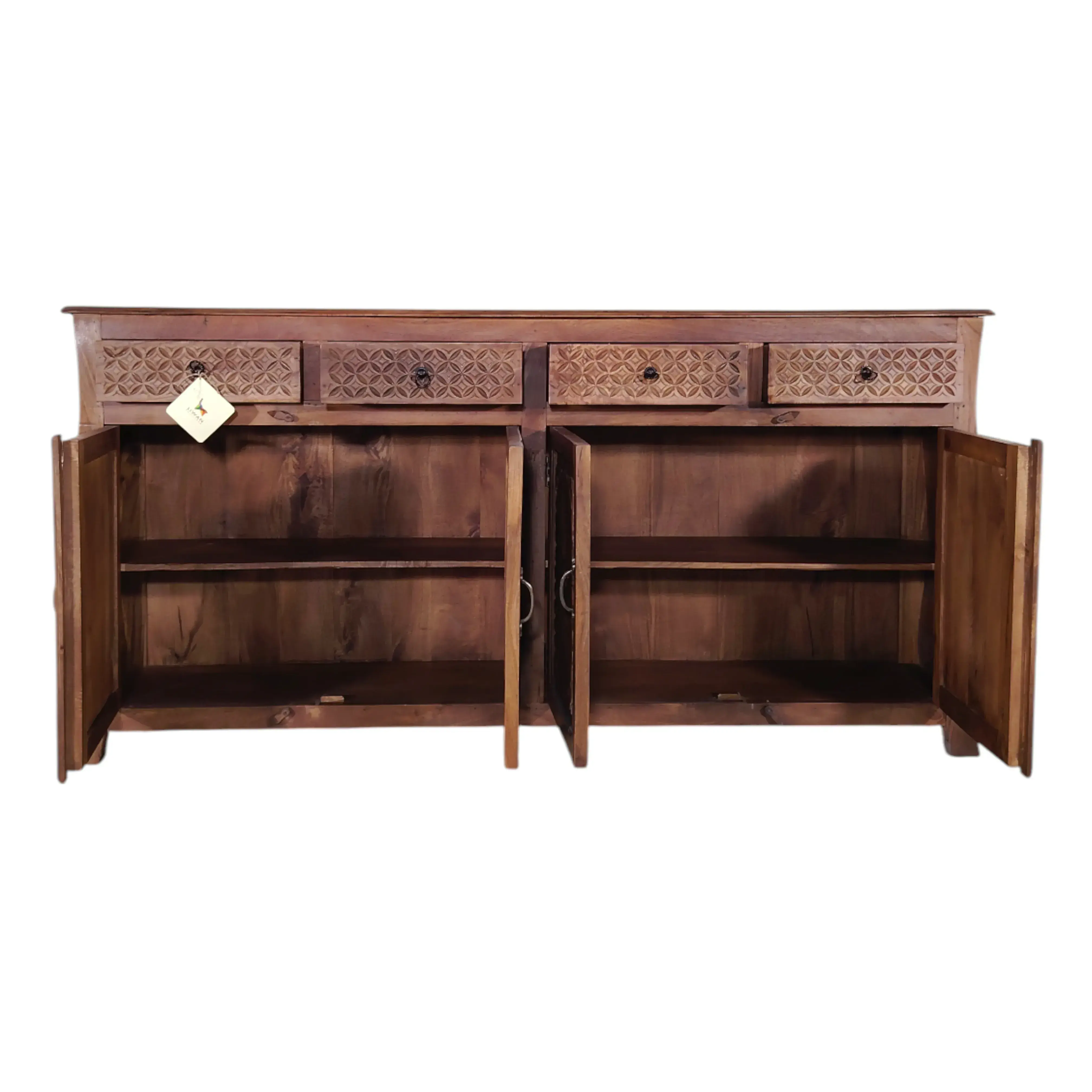 Indus Hand-Carved Sideboard / Buffet Cabinet