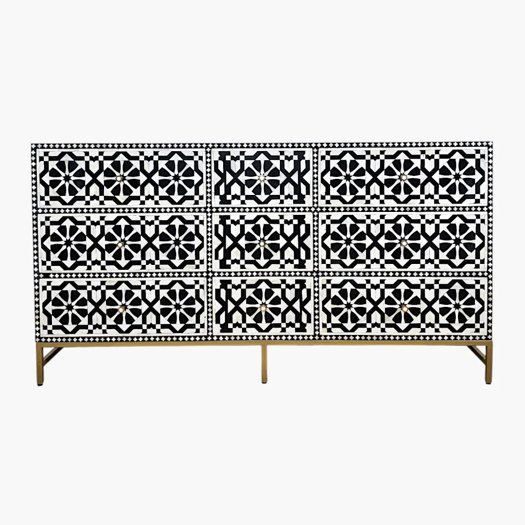 The Al-Bariq Bone Inlay Commode