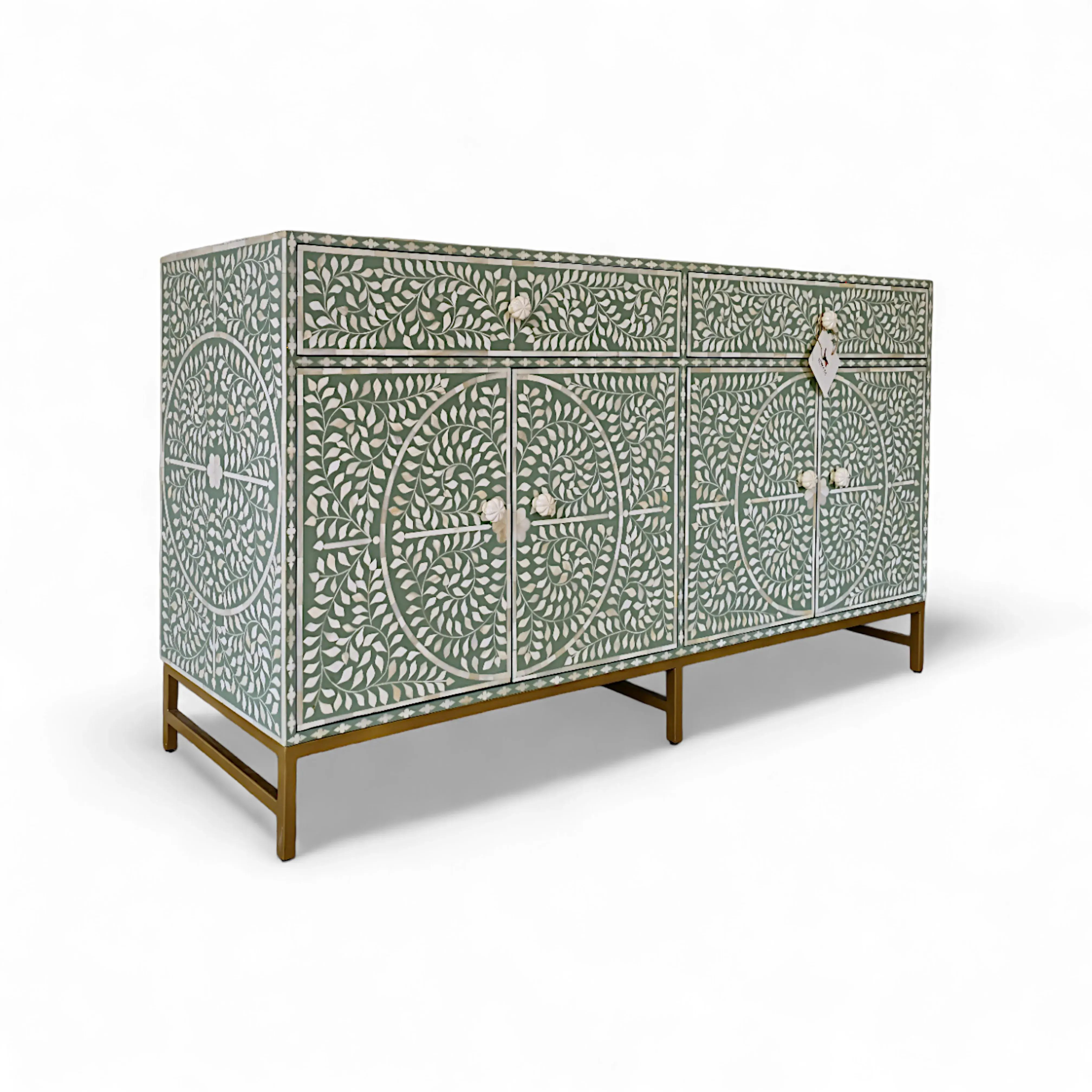 Bone inlay Sideboard Green