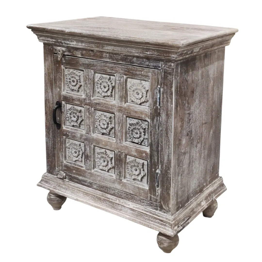 Siddha Hand-Carved Nightstand