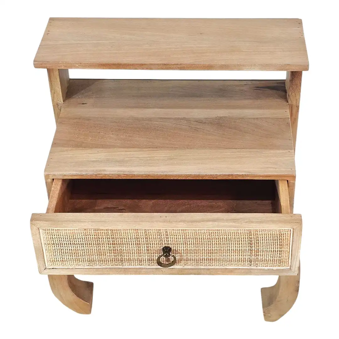 Sausalito Tiered Cane Nightstand