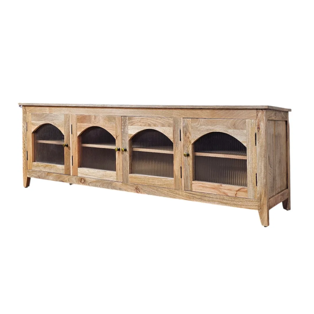 The Arches Manor Solid Wood Media Console