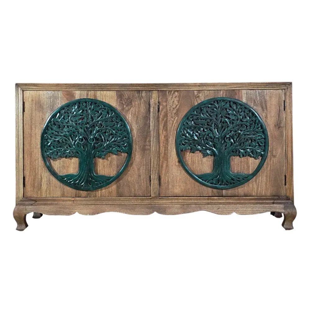 Kalpavriksha Sacred Tree Carved Sideboard