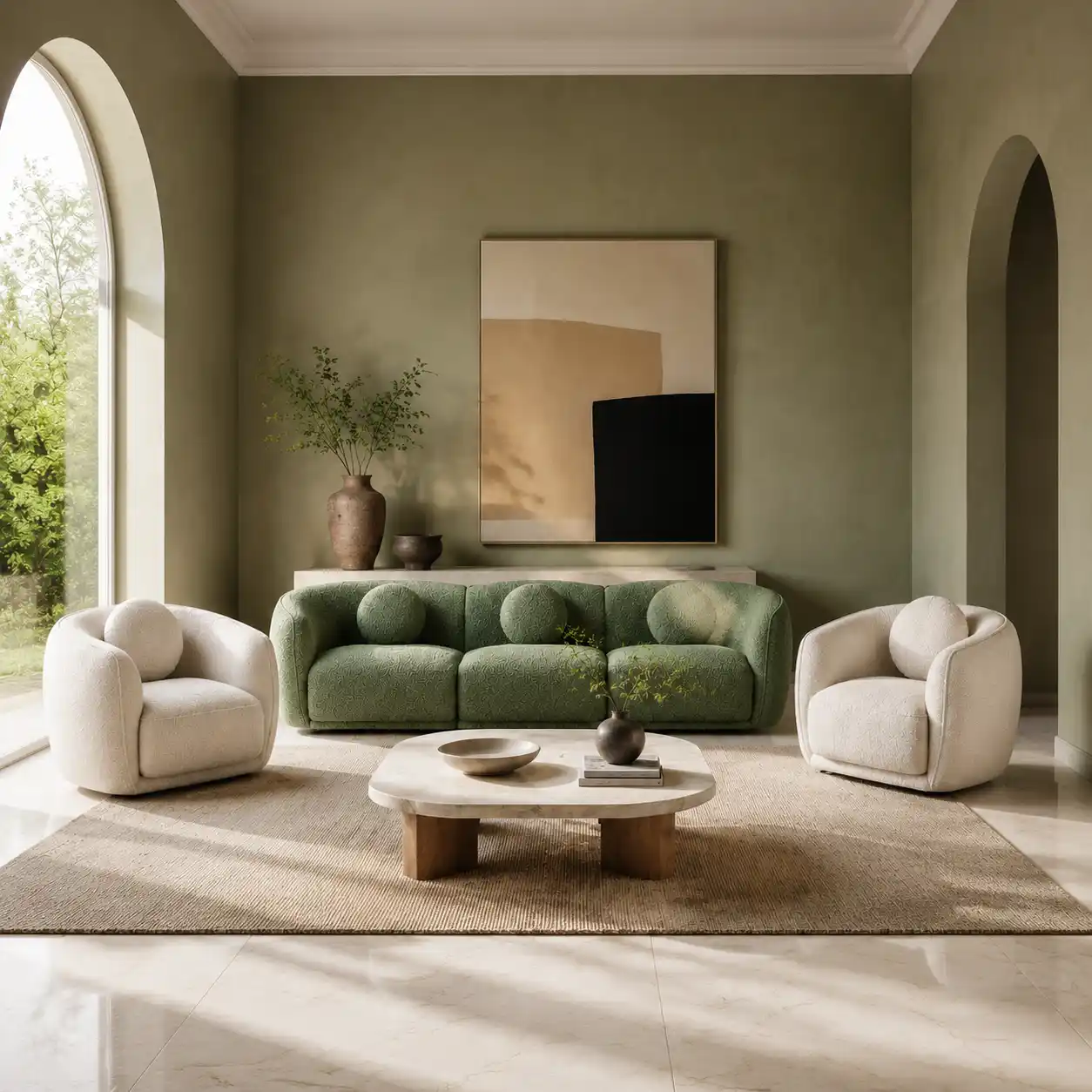 The Elysian Curved Four-Seater Organic Modular Sofa