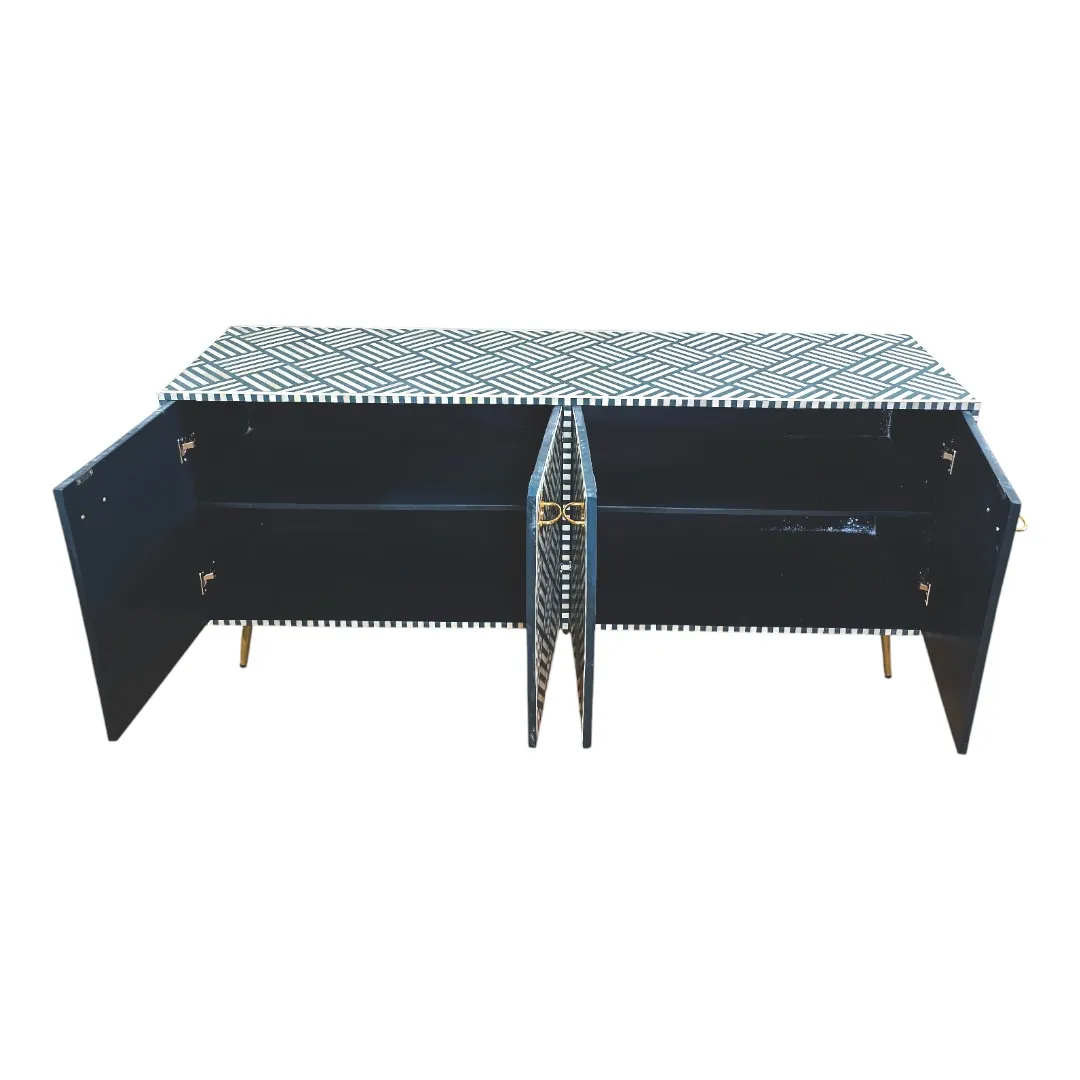 Modern Maze Bone Inlay Sideboard