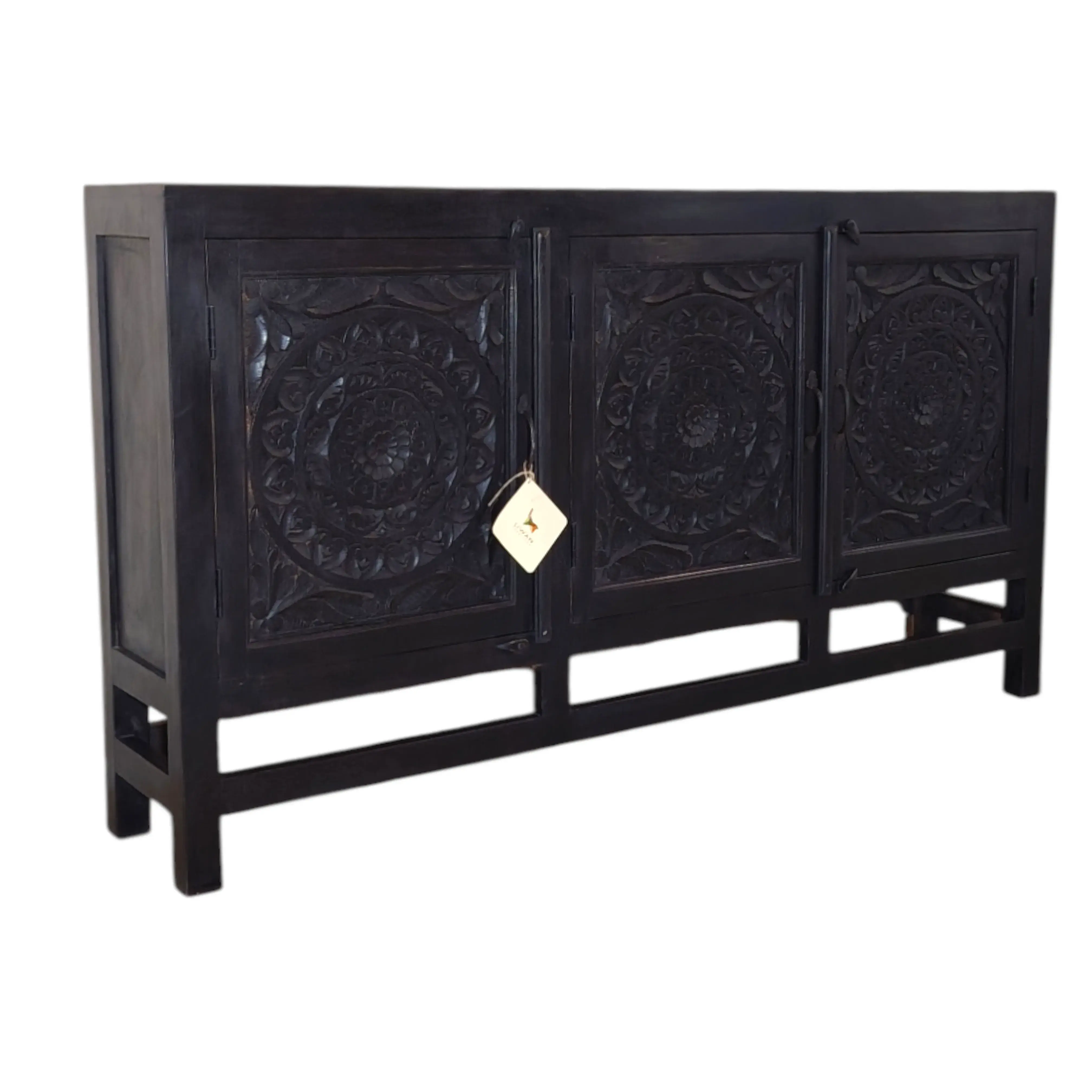 ZARA Hand-Carved Sideboard Black