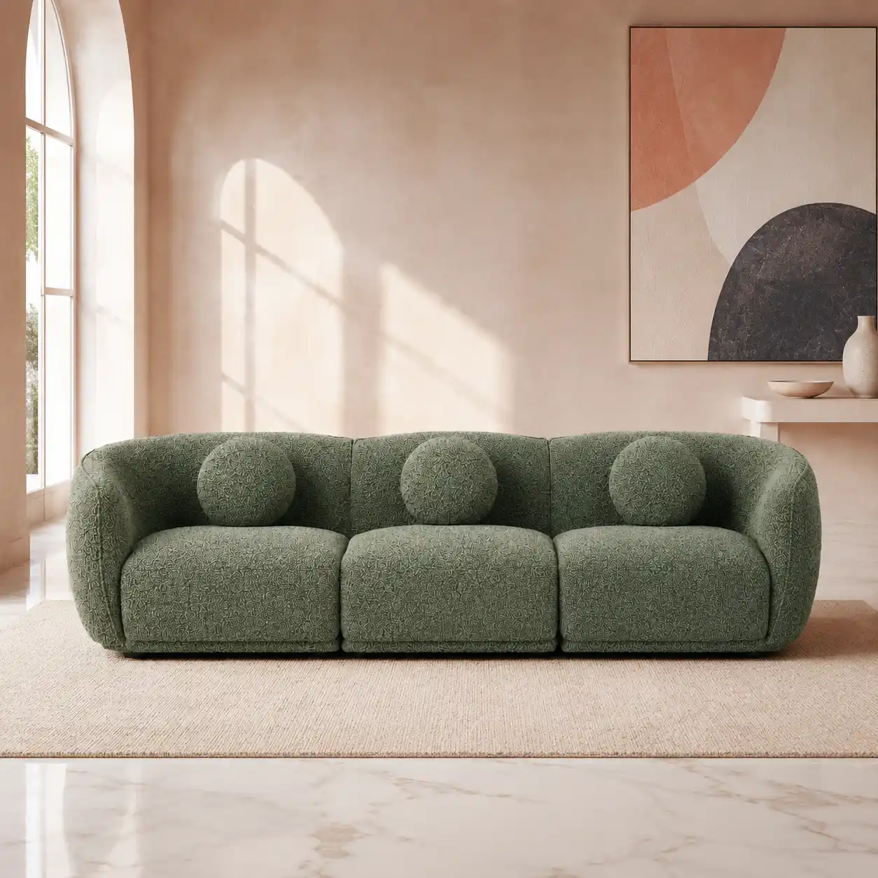 The Elysian Curved Four-Seater Organic Modular Sofa