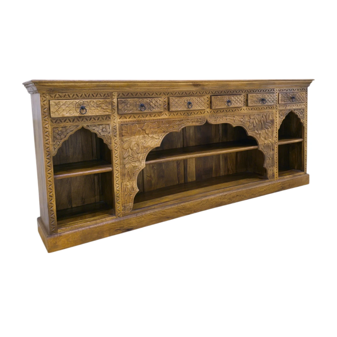 The Aura Carved Media Credenza