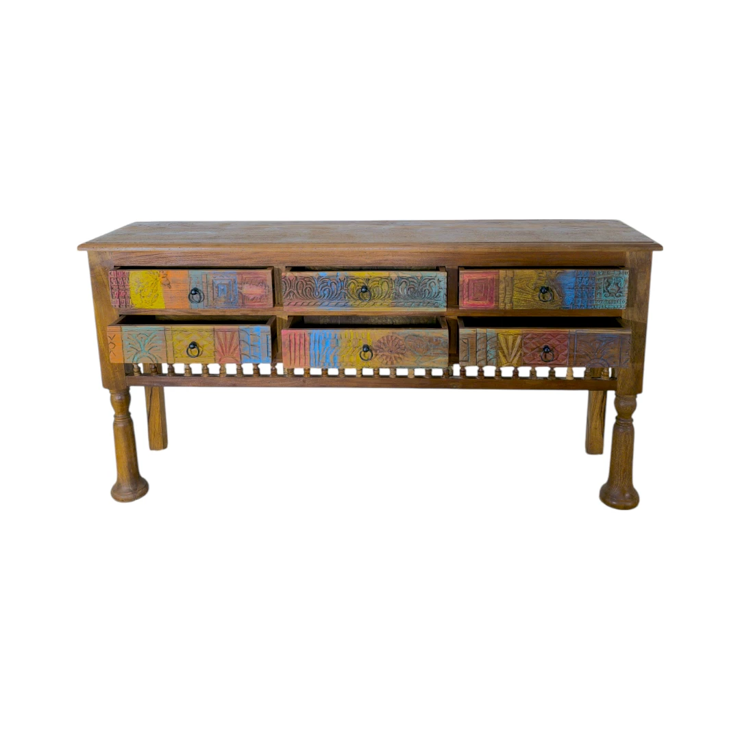 Colourful Carved Console