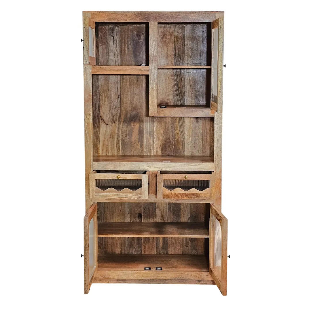 Farmhouse Arched Glass Hutch