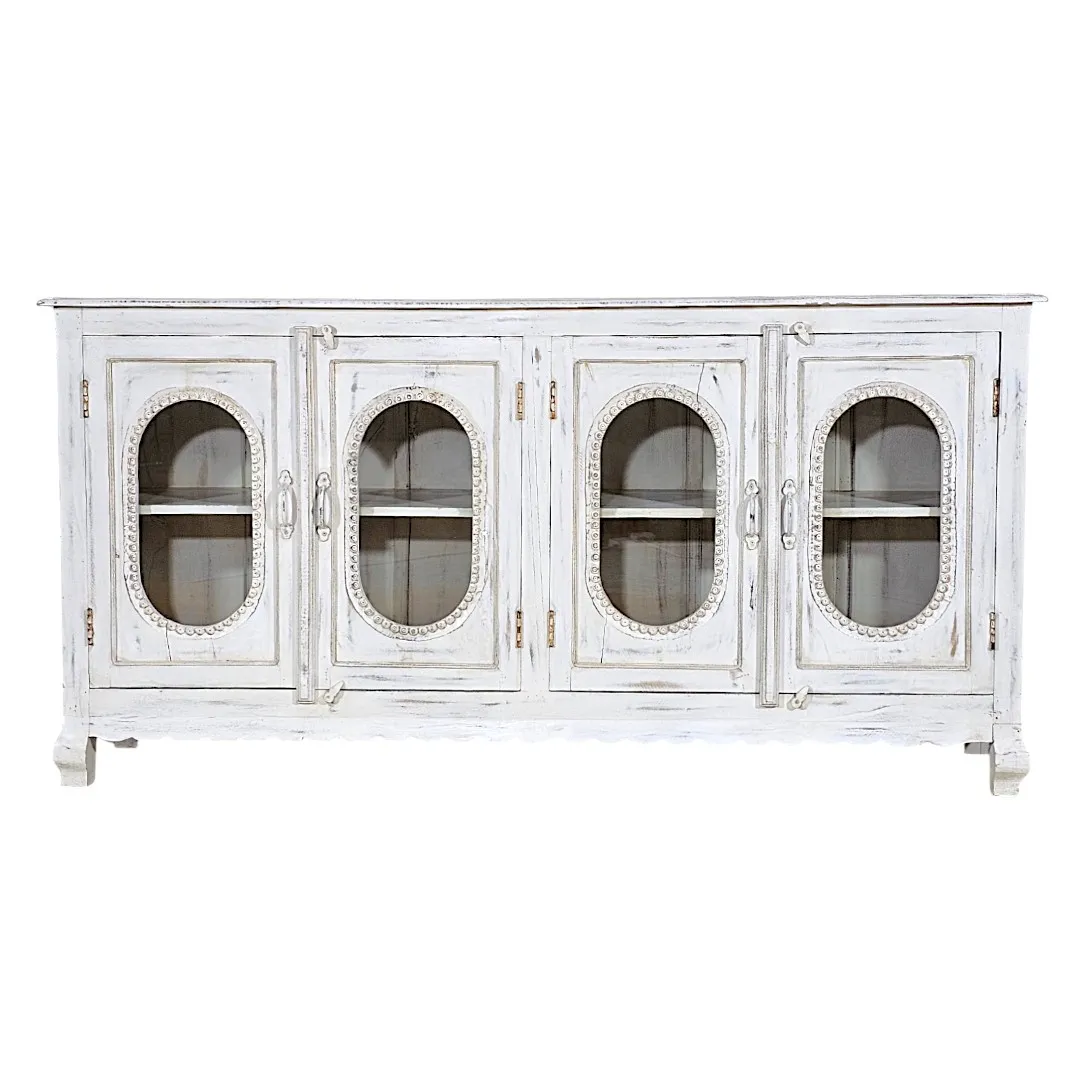 The Haft-Rang Naqsh 4-Door Glass Credenza