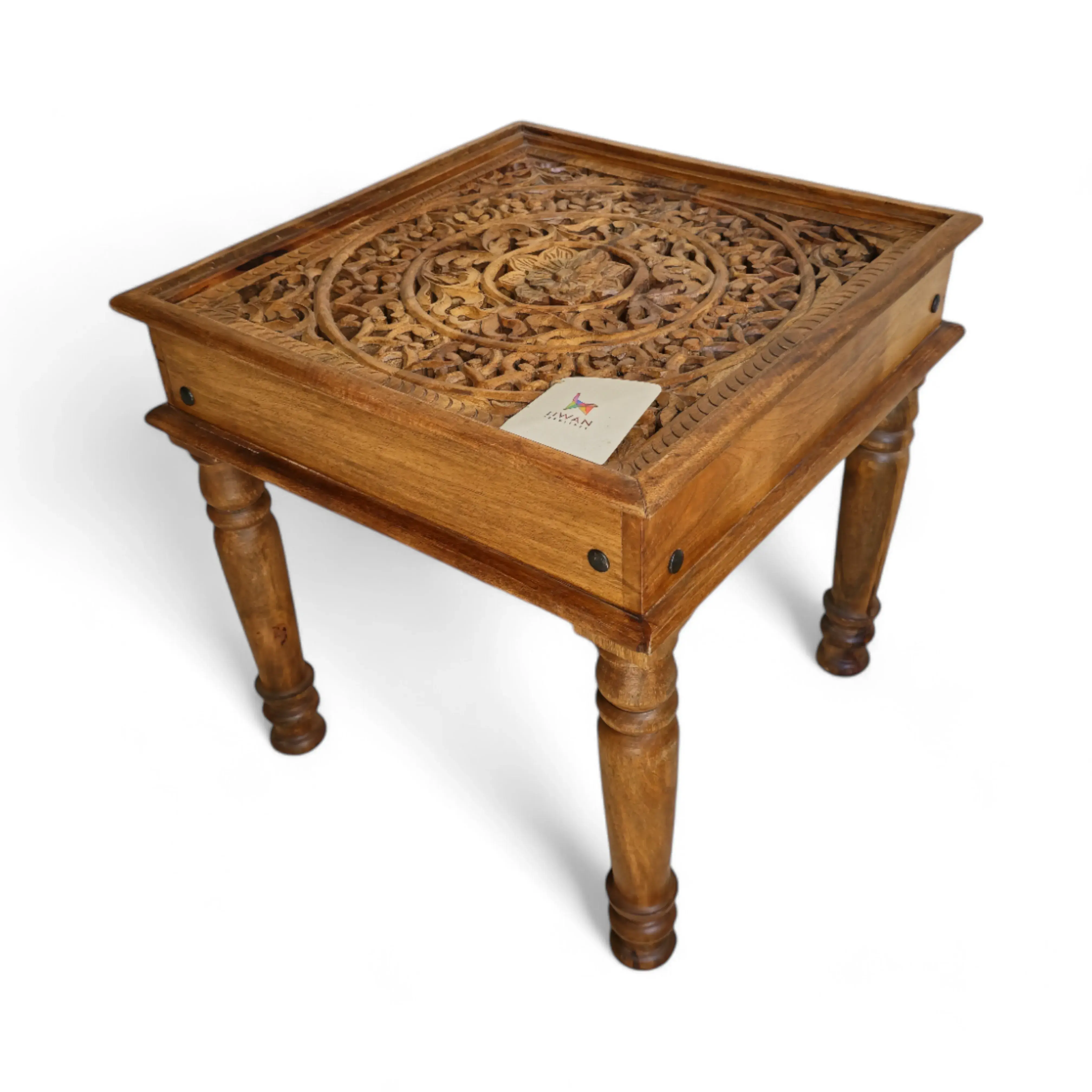 The Mughal Mandala Glass Top Coffee Table