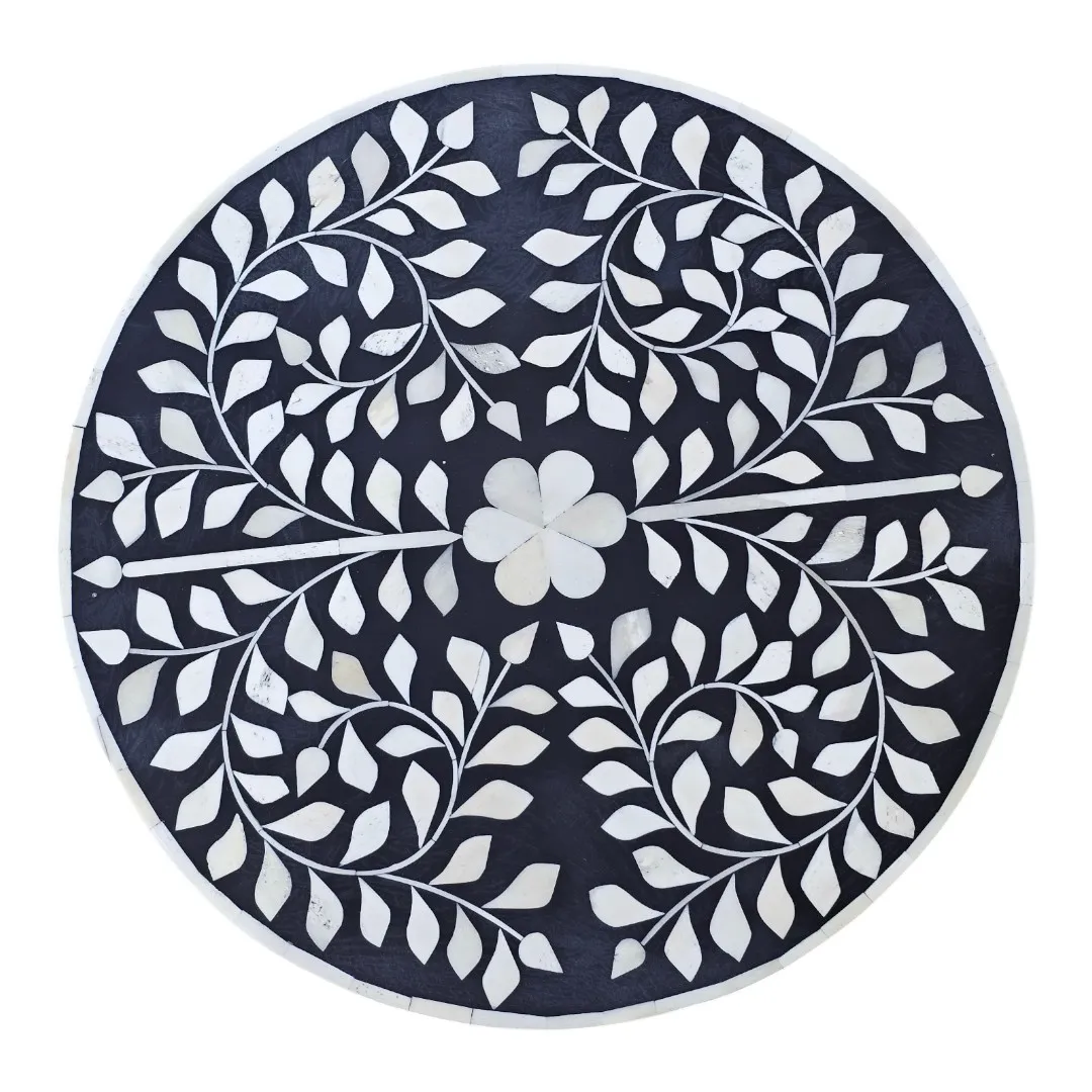 THE VICTORIA VINE INLAID HOURGLASS SIDETABLE