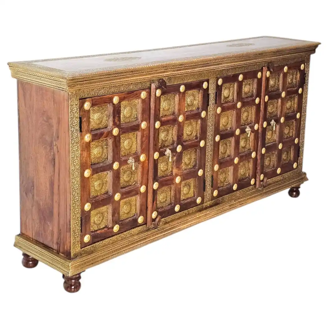 Maharaja Heritage Rosewood & Brass Sideboard | Aparador Maharaja Patrimonial