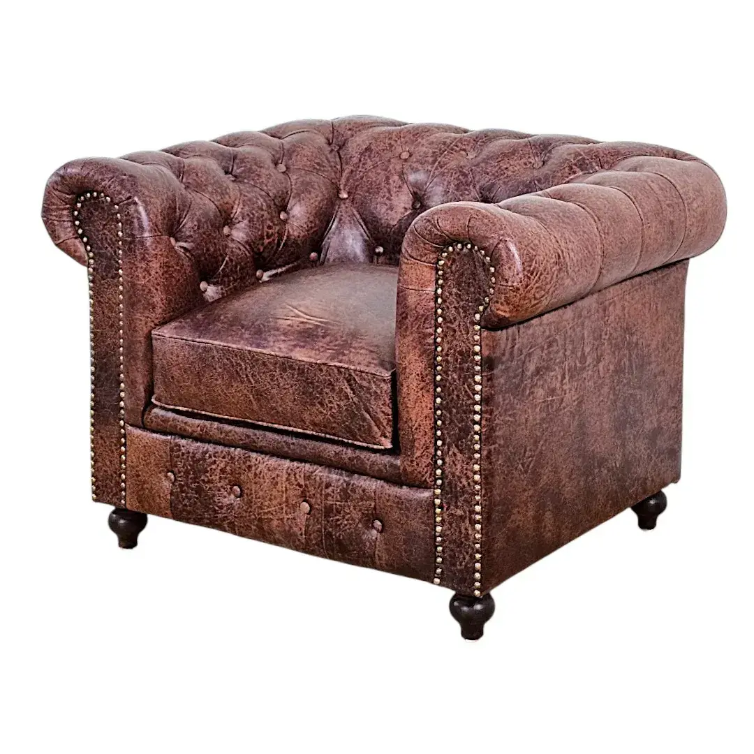 The Tufted Leather Armchair