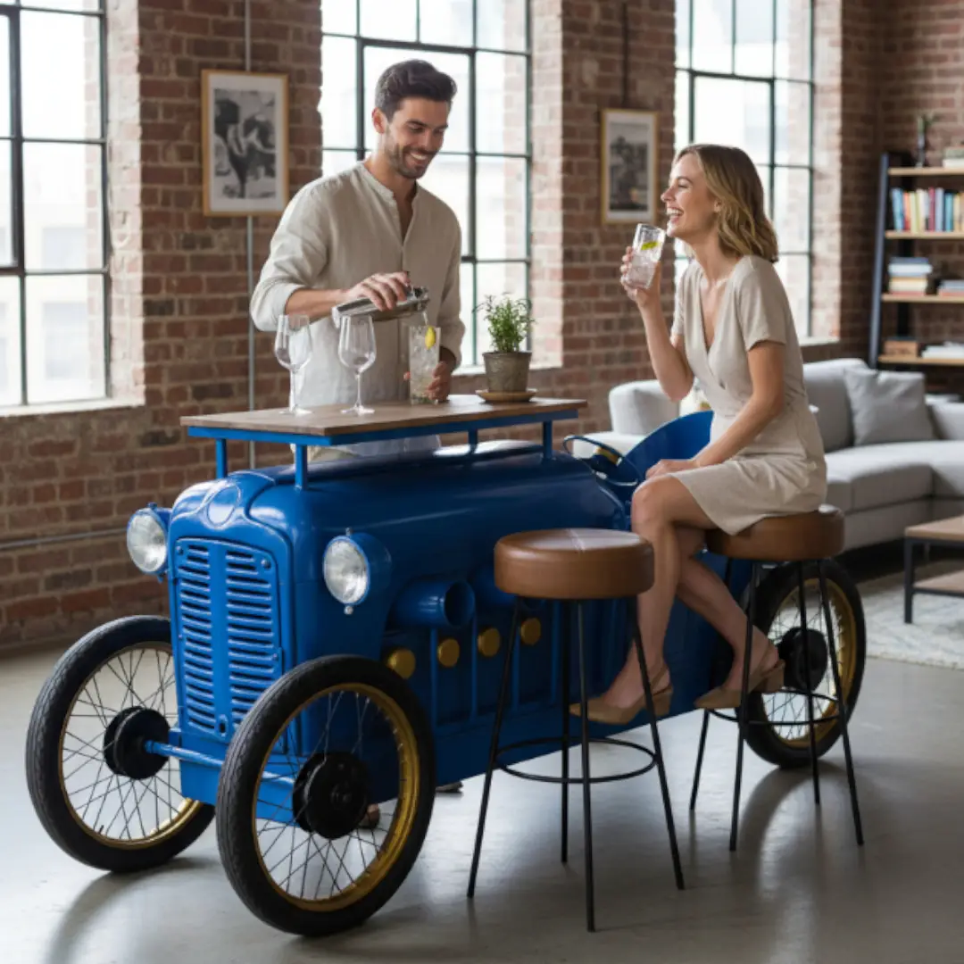 Retro 'Carrera' Red Storage Car Console