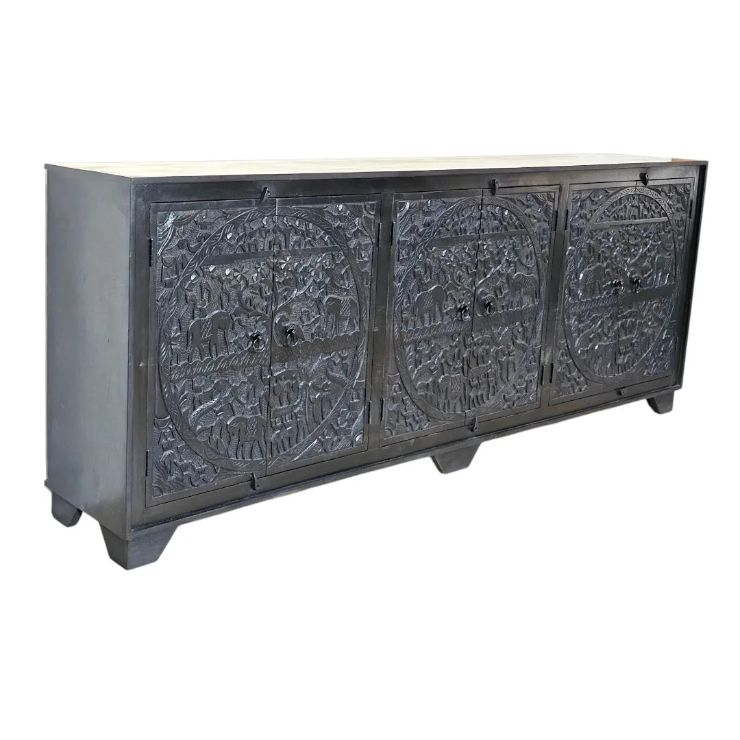Mahout’s Journey: Noir Relief Heritage Sideboard