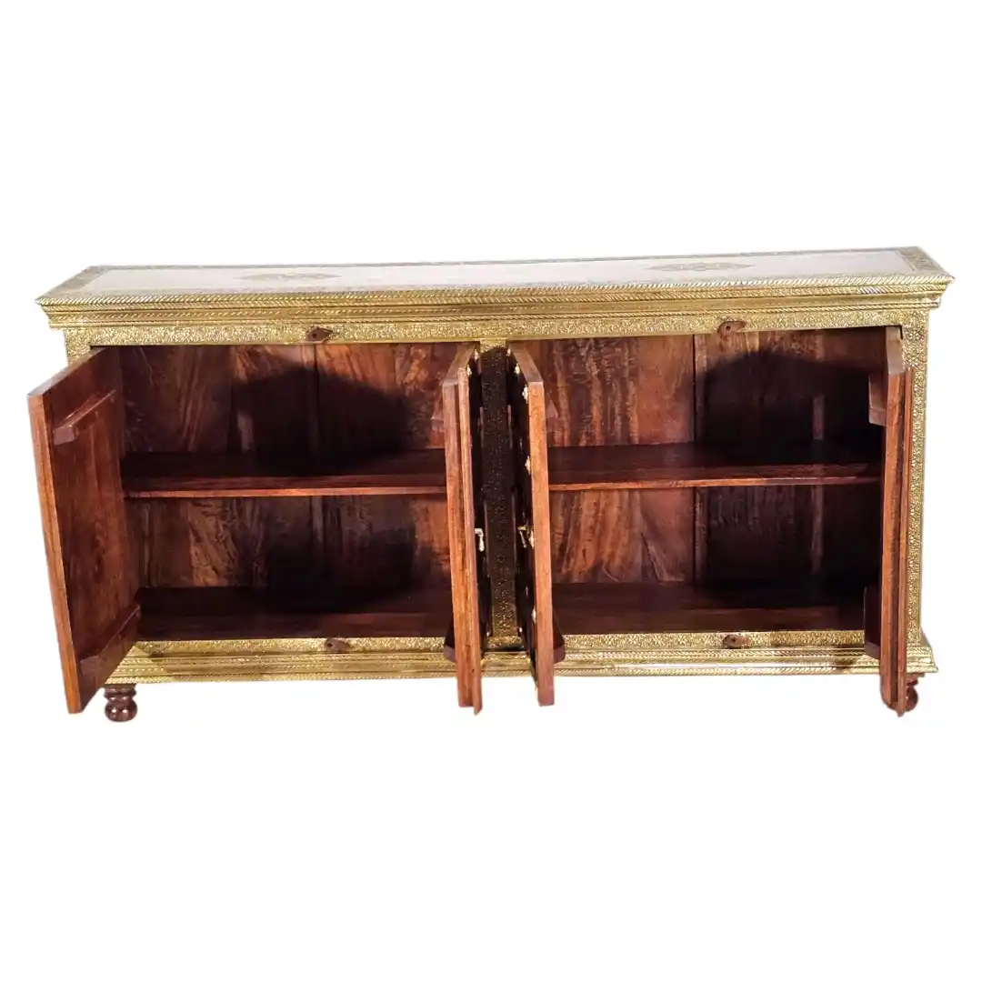 Maharaja Heritage Rosewood & Brass Sideboard | Aparador Maharaja Patrimonial