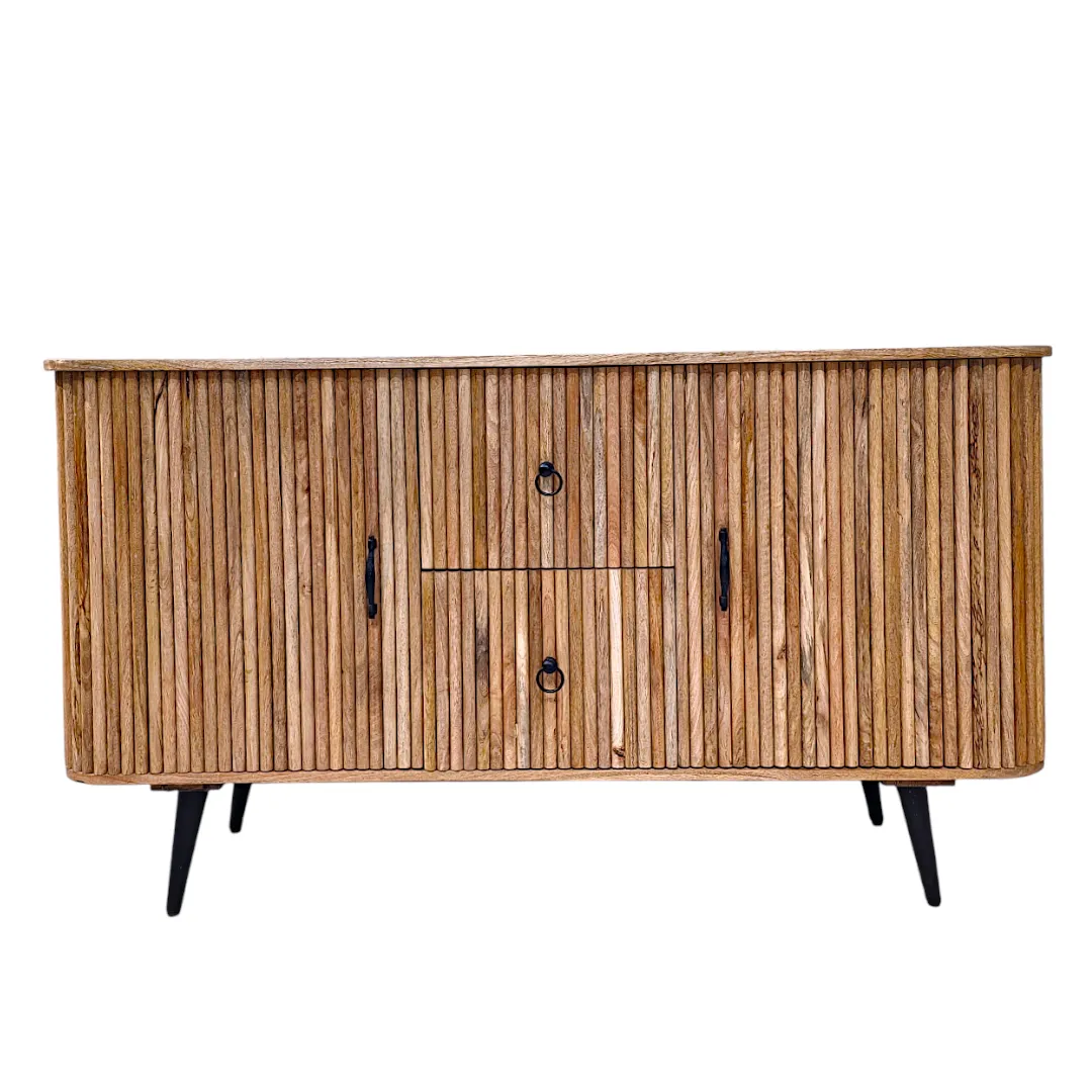 Natural Twisted Mango Wood Storage Sideboard