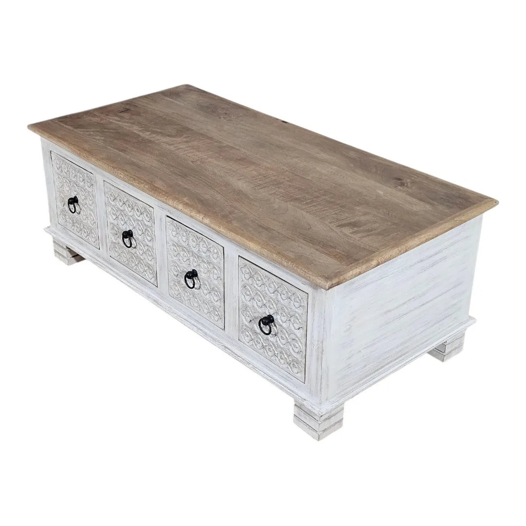 Yasmin Carved Coffee Table