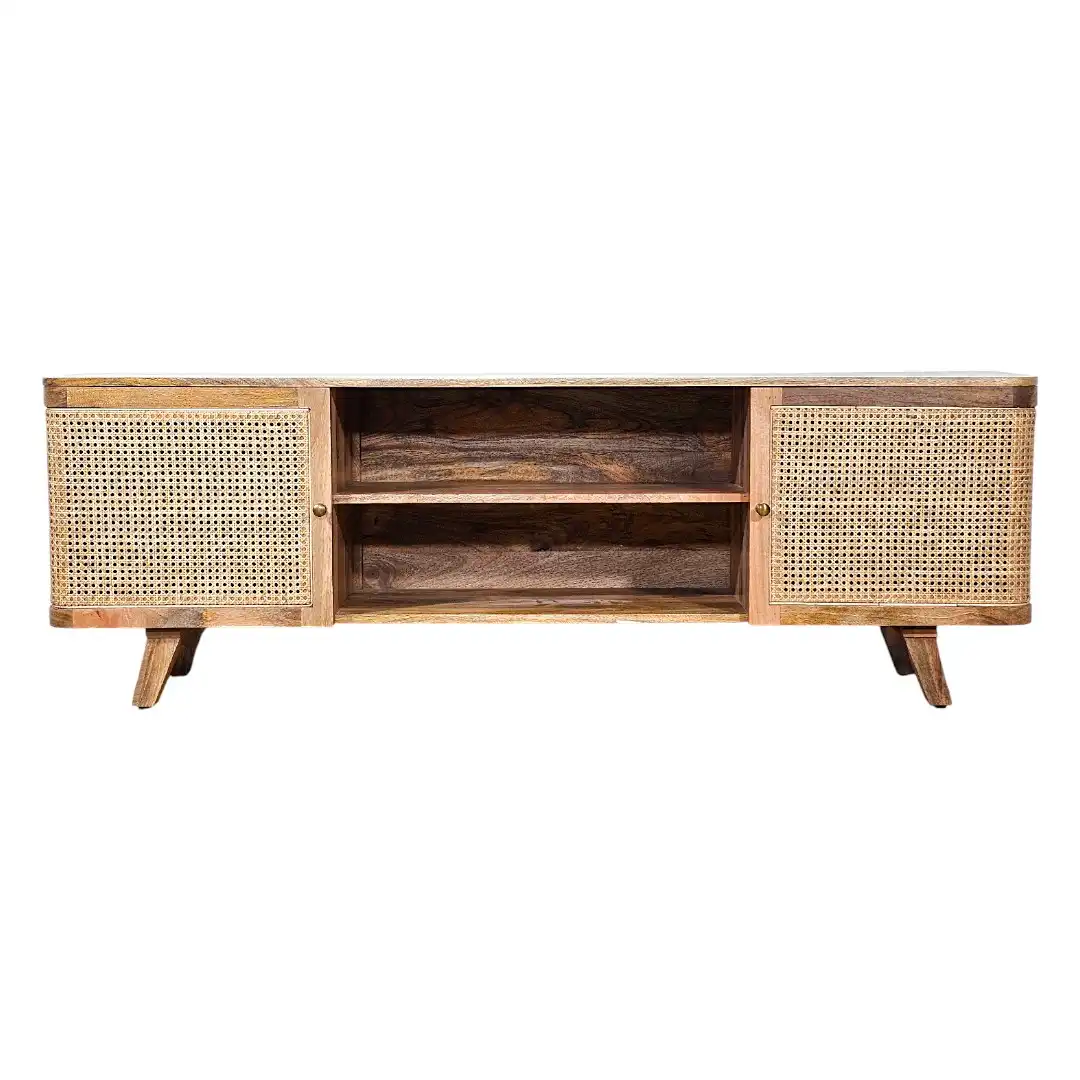 Milan Rattan TV Stand