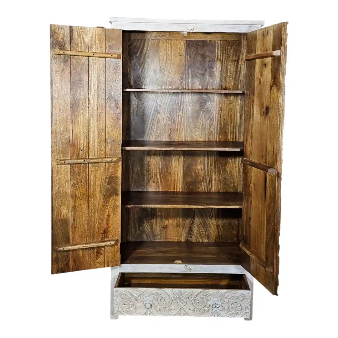 The Oasis Hand-Carved Floral Cabinet