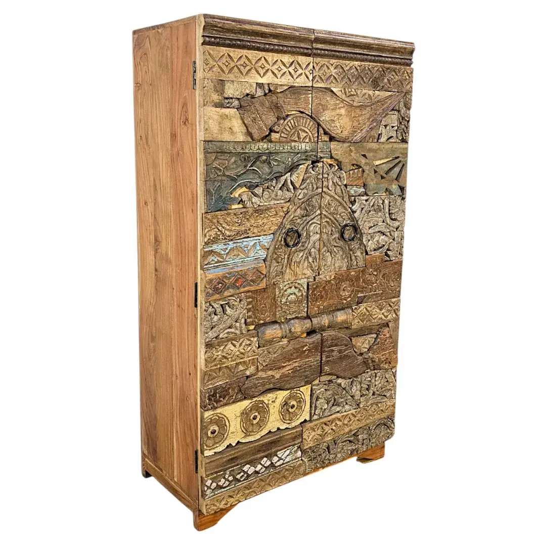 Hand Carved Global Heritage Cabinet