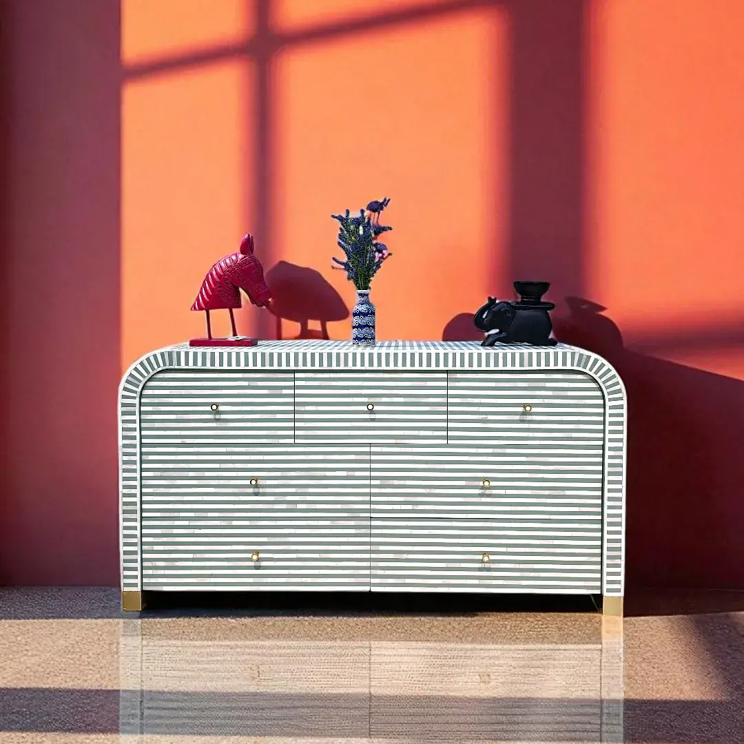 Mint Stripe Accent Chest
