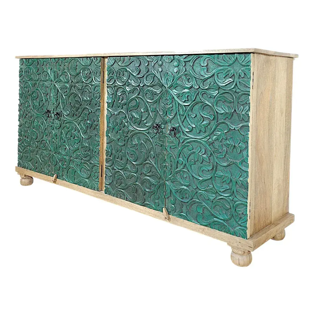 Gardenia Floral 4-Door Sideboard | بوفيه غاردينيا بنقشة الزهور